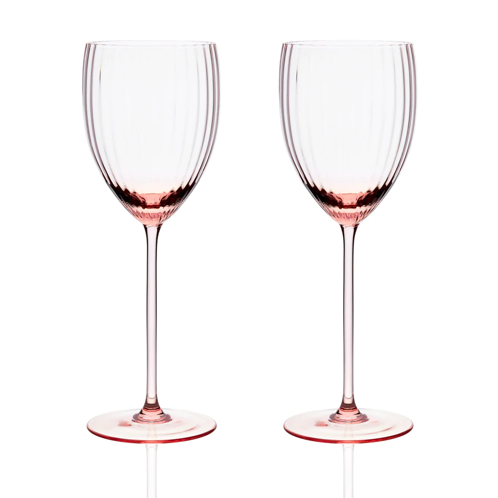 Quinn Rose Red Wine Glasses
