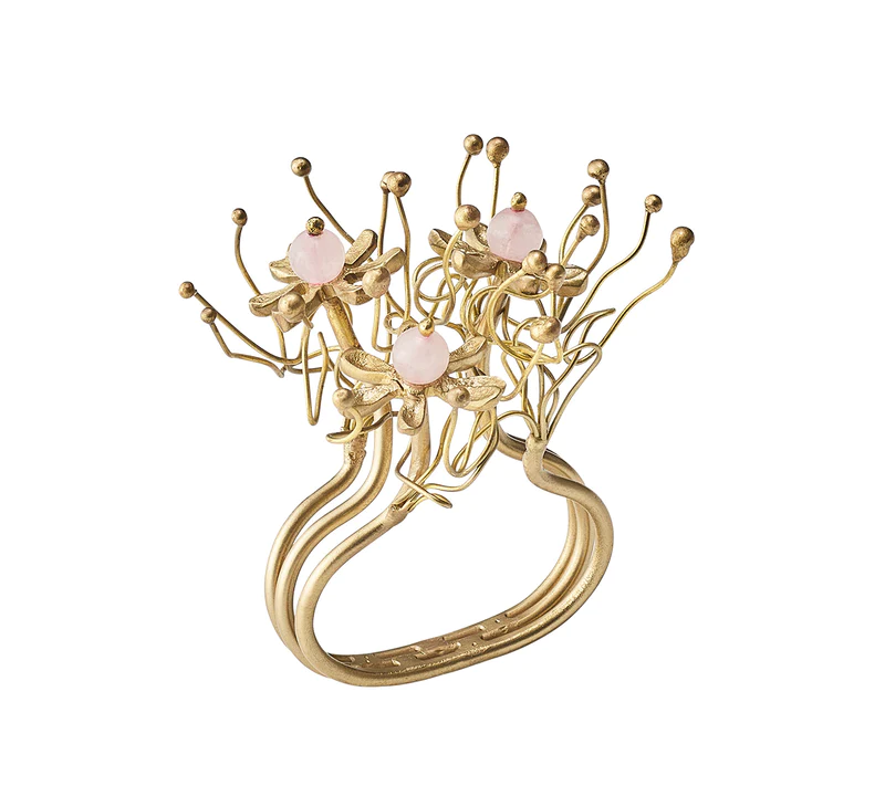 Flora Rose Gold Pink Jewellery Set