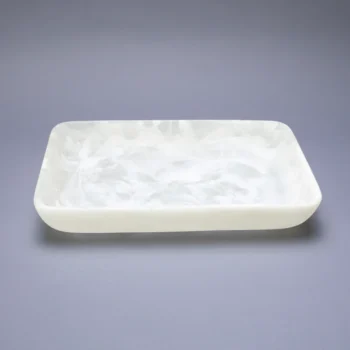 Nashi Home Classical Square Platter Large - White Swirl